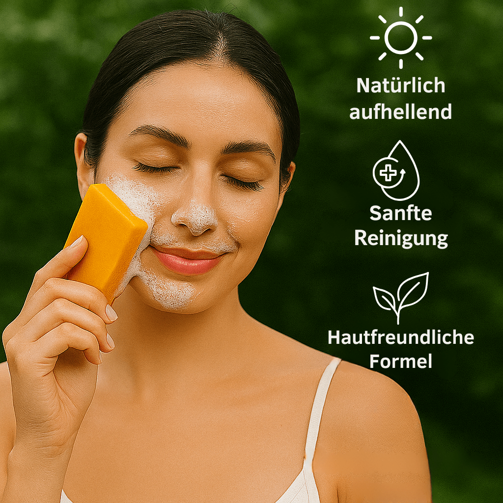 Zitronen - Kurkuma - & Kojinsäure - Aufhellungsseife - Glowmy